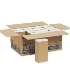 Pacific Blue Basic Multifold Paper Towels, White, 20204, 250 Towels/Pack, 16 Packs/Case | SKU: 808343 | UPC: 073310202044