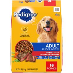 Pedigree Complete Nutrition Grilled Steak & Vegetable Dry Dog Food for Adult Dog, 18 pounds | SKU: 764157 | UPC: 023100115573