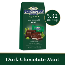Ghirardelli Dark Chocolate Mint Squares, 5.32 Ounce, 6 Per Case | SKU: 650949 | UPC: 747599618673