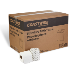 Coastwide Professional™ 2-Ply Standard Toilet Paper, White, 500 Sheets/Roll, 96 Rolls/Carton | SKU: 365377 | GTIN: 0784220880153