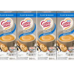 Coffee Mate Cream Substitutes Shelf Stable Oat Vanilla Creamer, 18.7 Fluid Ounce, 4 Per Case | SKU: 761987 | UPC: 050000198917
