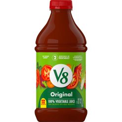 V8 Original Vegetable Juice, 46 Fluid Ounces, 6 Per Case | SKU: 583687 | UPC: 051000206169