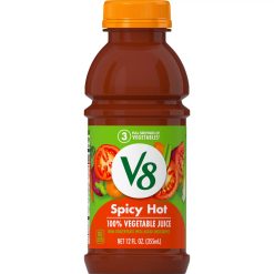 V8 Spicy Hot Vegetable Juice, 12 Fluid Ounces, 12 Per Case | SKU: 427294 | UPC: 051000138026