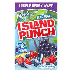 Wylers Light Island Punch Purple Berry Wave Drink Mix Singles To Go, 10 Count, 12 Per Case | SKU: 719948 | UPC: 072392344321