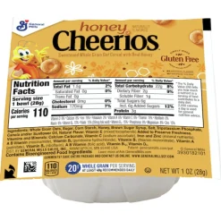 General Mills Honey Cheerios Cereal, 1 Ounce, 96 Per Case | SKU: 743011 | UPC: 016000184473