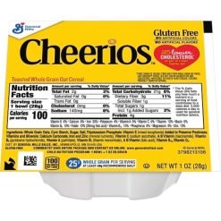 Cheerios Gluten-Free Whole Grain Oat Cereal, 1 Ounce, 96 Per Case | SKU: 576223 | UPC: 016000322622