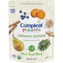 Nestle Compleat Organic Blends Pediatric Plant Base Protein Tube Feeding, 10 Fluid Ounce Pouch, 24 Per Case | SKU: 675339 | UPC: 043900117218