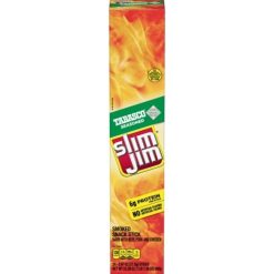 Slim Jim Giant Tabasco Snack Sticks, 0.97 Ounces, 24 Per Box, 6 Per Case | SKU: 496430 | UPC: 026200117310