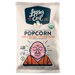Lesserevil Organic Popcorn No Cheese, 0.88 Ounces, 18 Per Case | SKU: 729177 | UPC: 855611008620