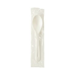 World Centric Spoon Individually Wrapped Corn Starch, 750 Each, 1 Per Case | SKU: 630155 | UPC: 814669010214