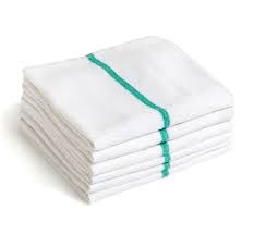 Companions White With Green Stripe Heavy Duty Bar Towels, 12 Each, 24 Per Pack, 288 Per Case | SKU: 808696