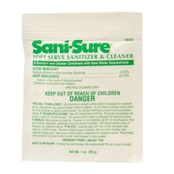 Diversey Sanitizer Sani-Sure Clean Soft Serve Pouch, 100 Each | SKU: 369303 | UPC: 019800902346