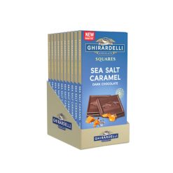 Ghirardelli Dark Chocolate Sea Salt Caramel Squares Bar, 4.8 Ounces, 10 Per Case | SKU: 746004 | UPC: 747599418672
