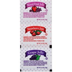 Portion Pac Flavor #12 80 Grape, 80 Strawberry Jam, 40 Mixed Fruit Jelly, 6.25 Pounds | SKU: 352762 | UPC: 716037001216