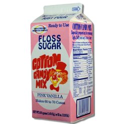 Great Western Cotton Candy Mix Pink Vanilla Floss Sugar, 3.25 Pounds, 6 Per Case | SKU: 657696 | UPC: 040064160852