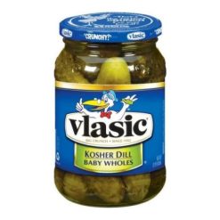 Vlasic Whole Baby Dill Pickle Jar, 16 Fluid Ounce, 12 Per Case | SKU: 389517 | UPC: 054100004000