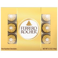 Ferrero Rocher Fine Hazelnut Chocolates, 5.3 Oz., 12/Case | SKU: 543998 | UPC: 009800121229