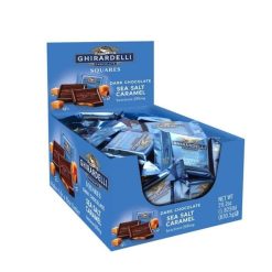 Ghirardelli Dark Chocolate Sea Salt Caramel Squares, .53 Oz 55/Box, 12/case (Pack of 660) | SKU: 725040 | UPC: 747599417801