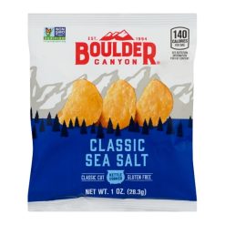 Boulder Canyon Kettle Cooked Potato Chips, Sea Salt, 1 Oz, 72 Per Pack | SKU: 519621 | UPC: 708163102943