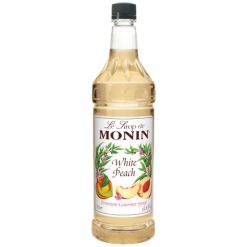 Monin White Peach Syrup, 1 Liter, 4 Per Case | SKU: 504000 | UPC: 738337883722