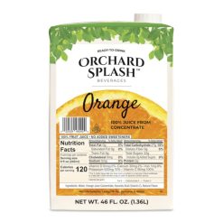 Orchard Splash Juice Aseptic 100% Orange Ready To Serve, 46 Ounces, 12 Per Case | SKU: 363079 | UPC: 020529460000