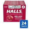 Halls Cherry Cough Drops, 9 Count, 20 Per Box, Boxes 24 Per Case | SKU: 481058 | UPC: 312546624764