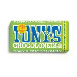 Tony s Chocolonely Chocolate Bar With Almonds & Sea Salt, 6.35 Oz, 15 Per Case | SKU: 719291 | UPC: 858010005658