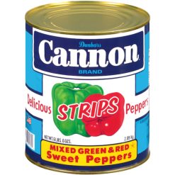 Cannon Red and Green Pepper Strips. No. 10 Can, 6 Per Case | SKU: 414288 | UPC: 023709130304
