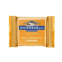Ghirardelli Caramel Milk Chocolate Squares, 0.53 Ounce Caddy - 660 Per Case | SKU: 724942 | UPC: 747599417757
