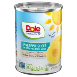 Dole Sliced Pineapple In Juice, 20 Ounces Per Can - 12 Per Case | SKU: 590980
