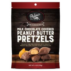 Palmer Candy Milk Chocolate Covered Peanut Butter Pretzel Nuggets, 6 Ounces, 8 Per Case | SKU: 739080 | UPC: 077232153002