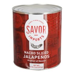 Savor Imports Nacho Sliced Green Jalapeno Peppers, 10 Each, 6 Per Case | SKU: 547758 | UPC: 684476022140