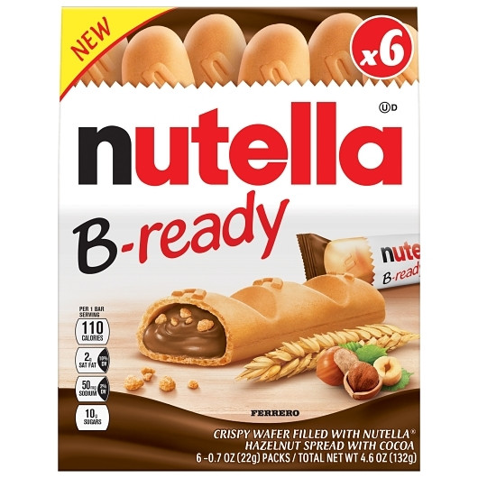 Nutella B-Ready Wafer, 4.6 Ounce, 16 Per Case