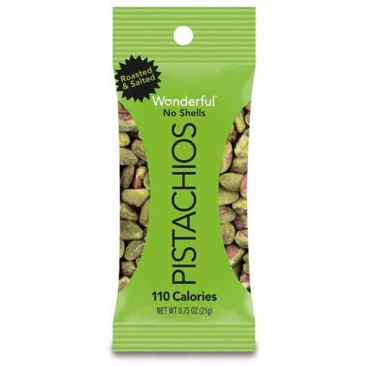 Wonderful Roasted and Salted Pistachio without Shell, 0.75 Ounce , 96 per case