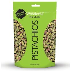 Wonderful Pistachios Pistachio No Shell Roasted & Salted, 12 Ounces, 12 Per Case