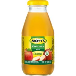 Mott s 100% Apple Juice, Glass Bottle, 10 Fluid Ounce, 24 Per Case