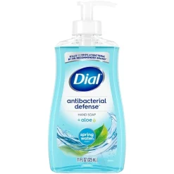 Dial Spring Water Liquid Hand Soap Antibacterial Defense, 11 Fluid Ounce, 12 Per Case