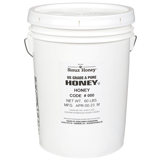 Sue Bee White Honey Pail, 60 Pound