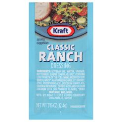 Kraft Creamy Ranch Dressing Single Serve, 0.44 Ounce, 200 Per Case