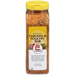 Lawry s Perfect Blend Chicken Rub And Seasoning, 24.5 Ounces, 6 Per Case