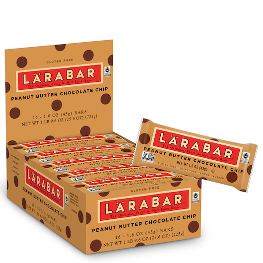 Larabar Peanut Butter Chocolate Chip Snack Bar, Gluten-Free, Vegan, 25.6 Ounces, 4 Per Case