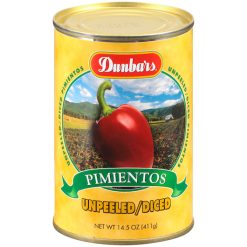 Dunbar Pimento Diced Red Unpeeled, 14.4 Ounces, 24 Per Case