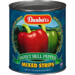 Dunbars® Mixed Red & Green Bell Pepper Strips, 102 Oz (Pack of 6)