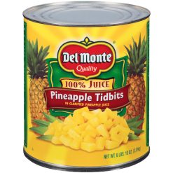 Del Monte Pineapple Tidbits In Juice, 106 Ounce, 6 Per Case