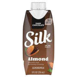 Silk Aseptic Pure Dark Chocolate Almond Milk, 8 Fluid Ounce, 18 Per Case