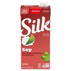 Silk Plain Soymilk, 32 Fluid Ounce, 12 Per Case