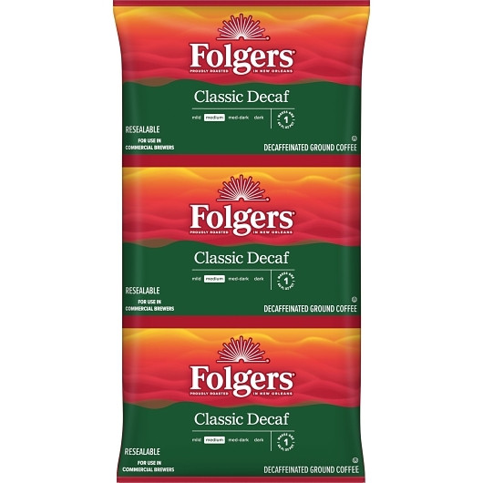 Folgers Decaffeinated Classic Roast Coffee Filter Pack, 1.05 Ounces, 8 Per Case