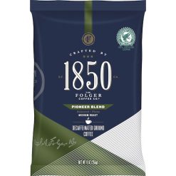 Folgers 1850 Pioneer Blend Decaffeinated Ground Coffee, 9 Ounce, 12 Per Case
