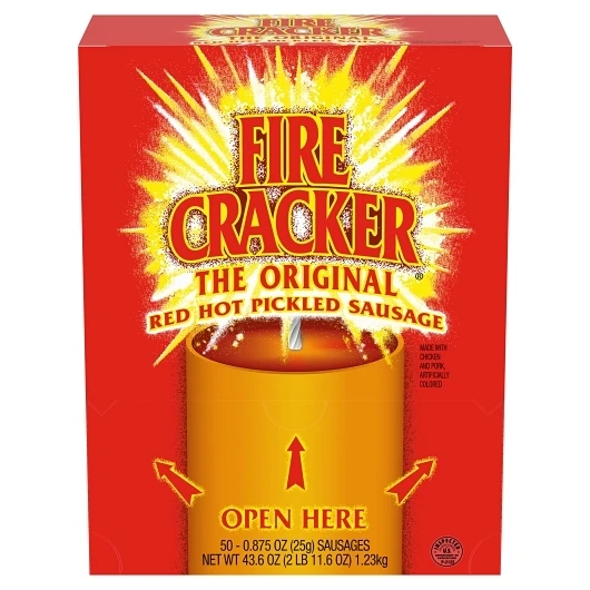 Penrose Pickled Sausage Firecracker Two For 1, 0.875 Ounce, 50 Per Box, 2 Per Case