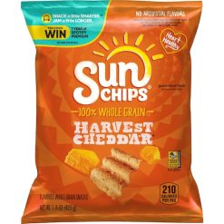 Sun Chips Harvest Cheddar Whole Grain Chips, 1.5 Ounce, 64 Per Case